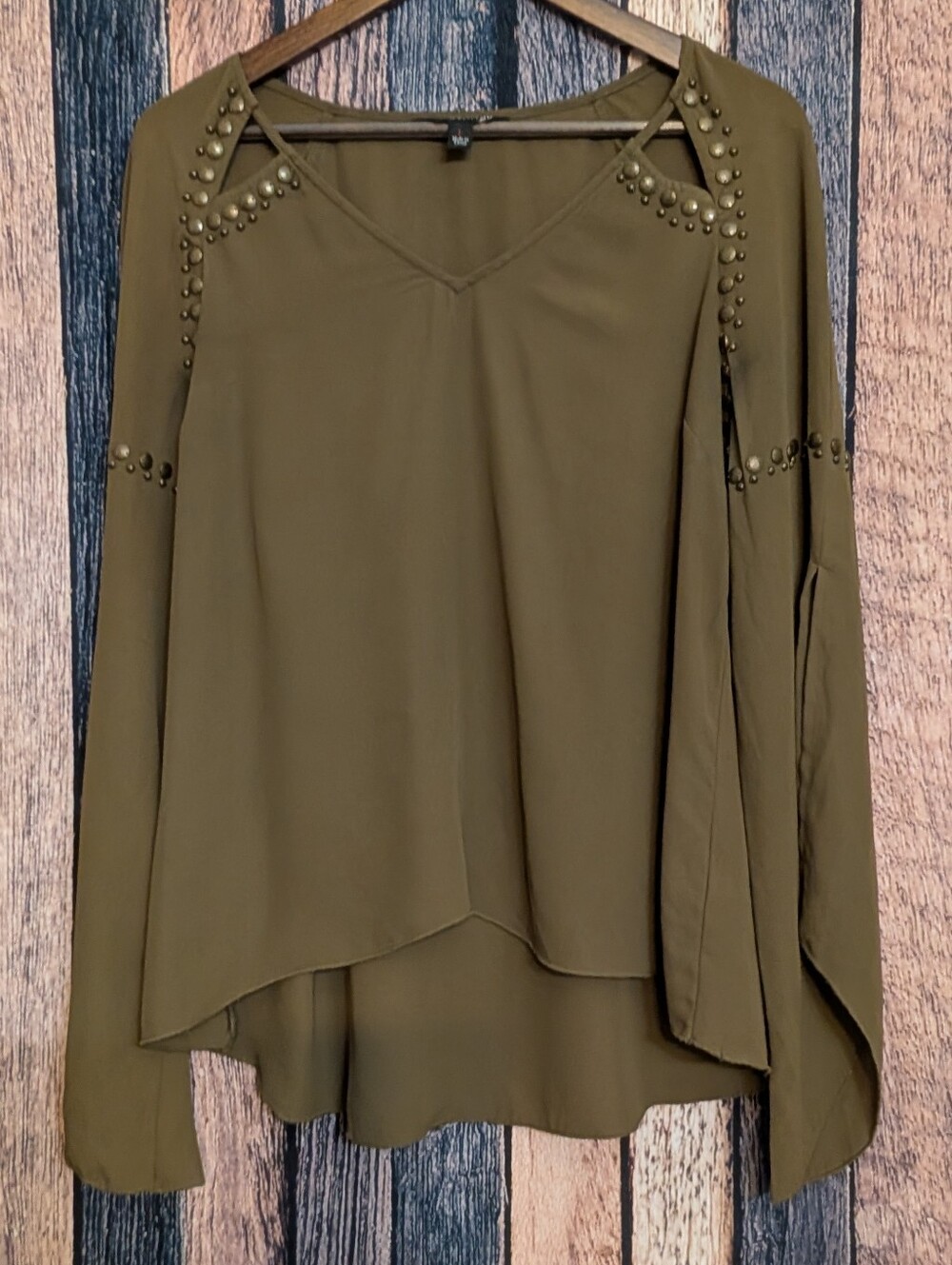 Rock & Republic Long Sleeve Olive Top
